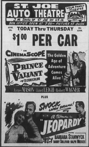 Auto Theatre - 19 Jul 1955 Ad